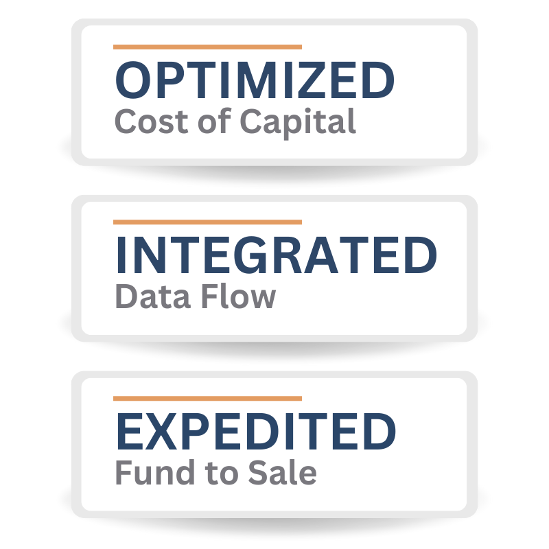 Optimize Cost of Capital, Integrate Data Flow, Expedite Fund to Sale